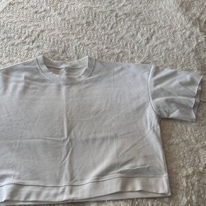 White Short Sleeve Crop Top